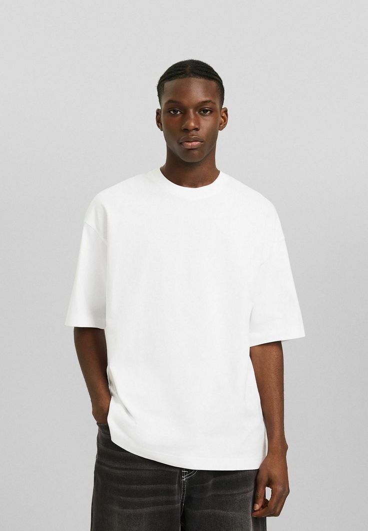 T-shirt blanc oversize — Coton épais